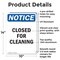 Signmission Closed For Cleaning, 10 in W x Rectangle, Aluminum OS-2PACK-NS-A-1014-V-10674 - alternate 7